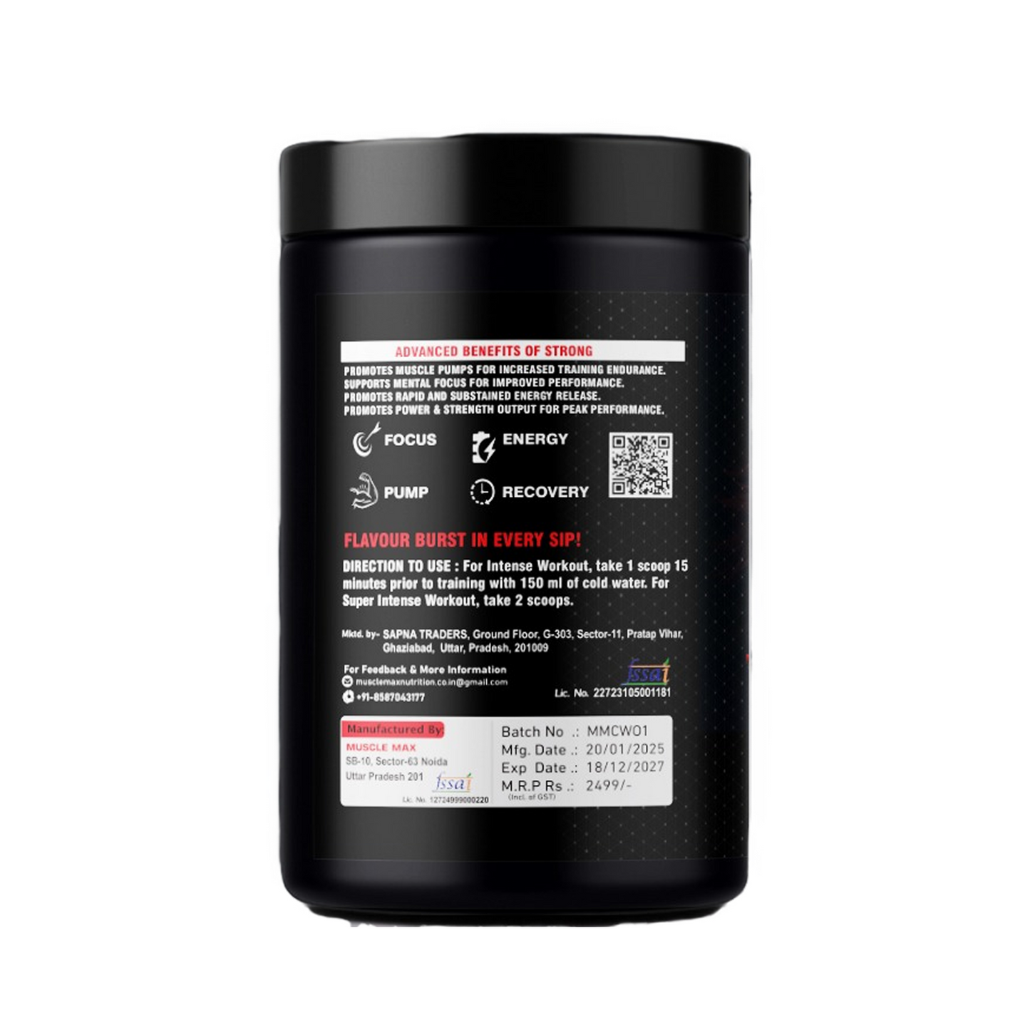 PSYCHO WOLF PRE-WORKOUT, 50SERVINGS, 250G,