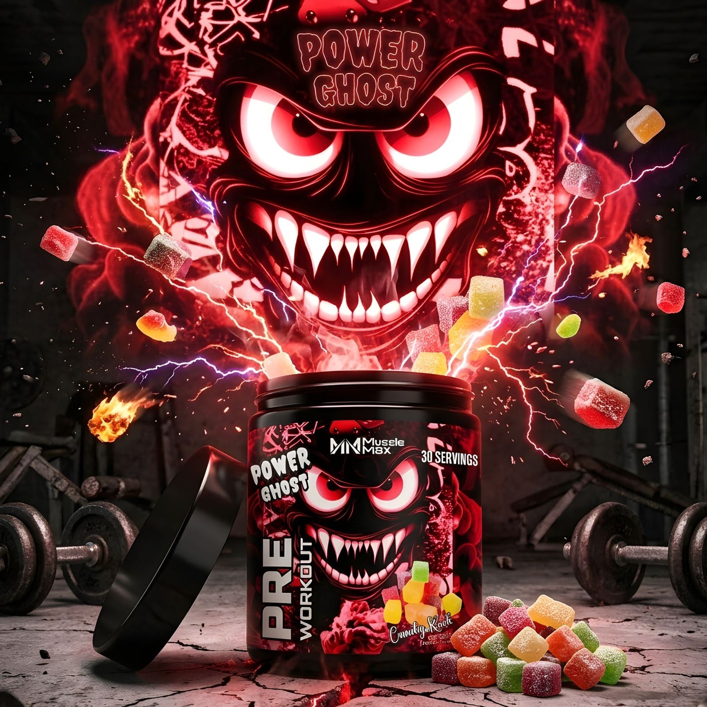 POWER GHOST PRE-WORKOUT 30-SERVINS.